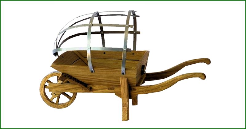 Veen en aardappel kruiwagen